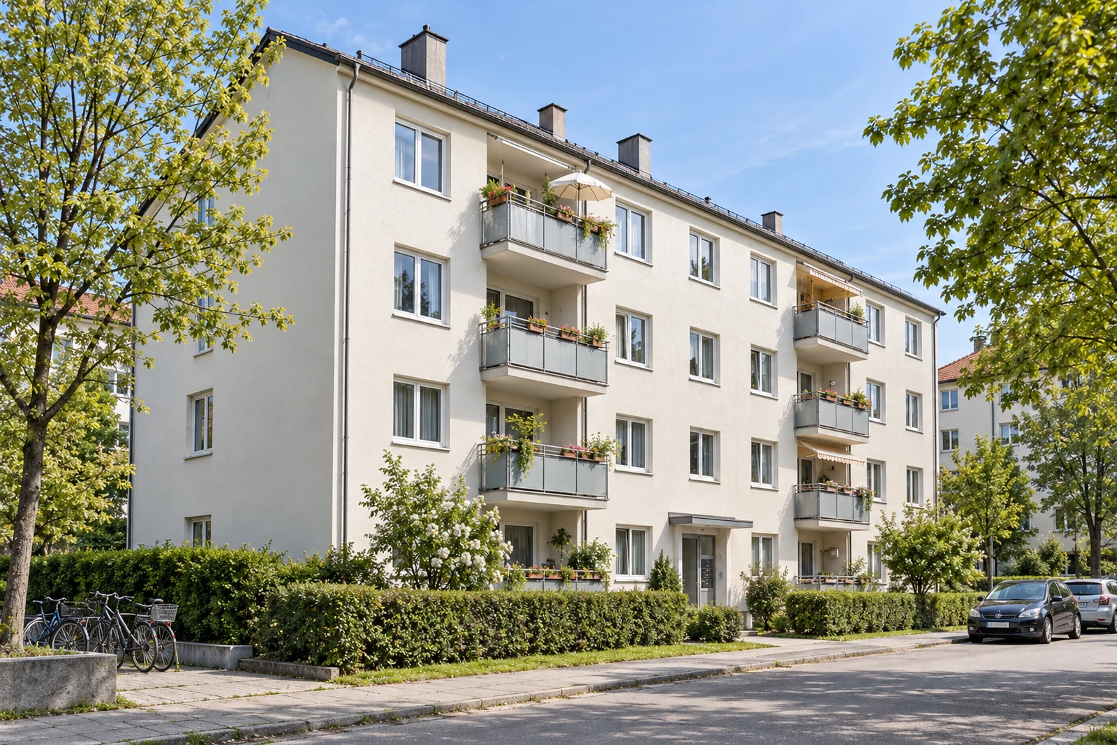 Mehrfamilienhaus mit Balkonen Mehrfamilienhaus mit Balkonen